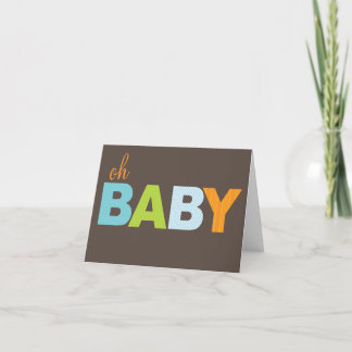 Oh Baby Boy Modern Baby Carte Merci Note