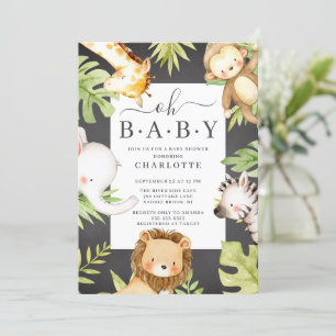 Oh Baby Boy Oerwoud Baby shower Kaart