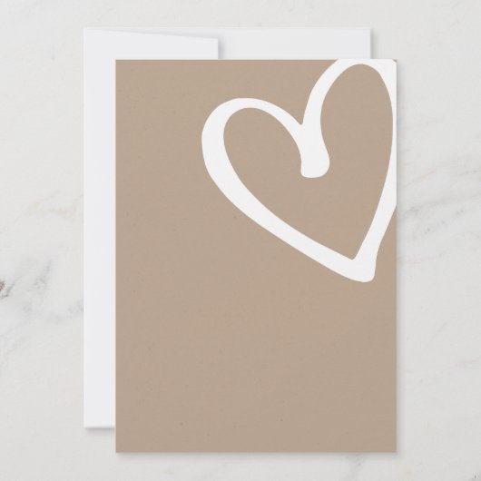 Oh Baby Brown Minimalistisch Baby shower Kaart (Achterkant)