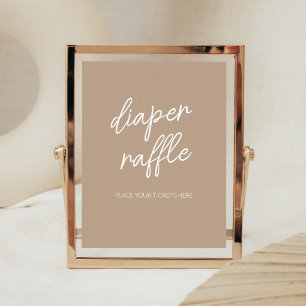 Oh Baby Brown minimalistische luierloof Poster