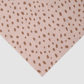 "Oh Baby" Bruin Script & Beige Stippen Baby shower Tissuepapier (Detail)