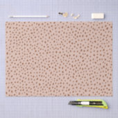 "Oh Baby" Bruin Script & Beige Stippen Baby shower Tissuepapier (Craft)