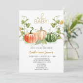 Oh Baby Citrouille Baby shower Invitation (Debout devant)