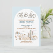Oh Baby Cowboy Baby shower du désert Invitation (Debout devant)