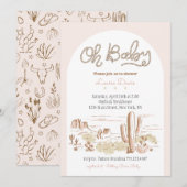 Oh Baby Cowgirl Shower Invitation (Devant / Derrière)