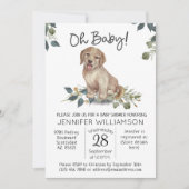 Oh Baby! Cute Dog Baby shower Kaart (Voorkant)