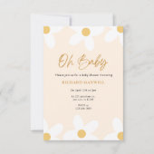 Oh Baby Daisy Baby shower Invitation (Devant)