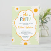 Oh Baby Daisy Baby Shower Kaart (Staand voorkant)