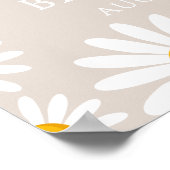 Oh Baby Daisy Baby shower neutre Affiche de bienve (Coin)
