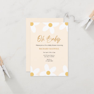 Oh Baby Daisy Baby shower Uitnodiging