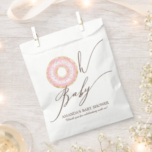 Oh Baby Donut Baby shower Favor Bags Bedankzakje