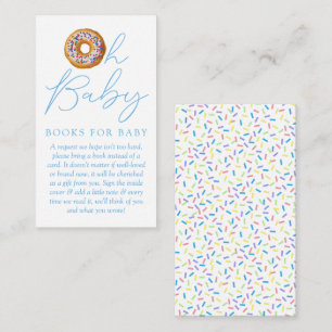 Oh Baby Donut Sprinkle Baby shower Book Request En Informatiekaartje