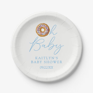 Oh Baby Donut Sprinkle Boys Baby shower Papieren Bordje