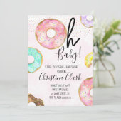 Oh Baby Donut Theme Baby shower Kaart (Staand voorkant)