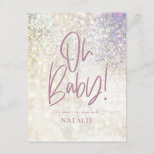 Oh baby! douche Glitter sparkle-klasje Briefkaart