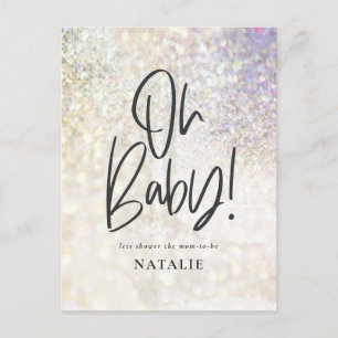 Oh baby! douche Glitter sparkle-klasje Briefkaart