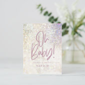 Oh baby! douchefeest Glitter sprankeling stijlvol Briefkaart (Staand voorkant)