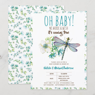 Oh Baby DRAGONFLY maak een mooi Baby shower Kaart