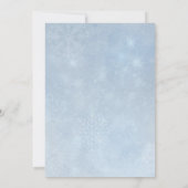 Oh Baby Dusty Blue Snowflake Invitation de douche (Dos)