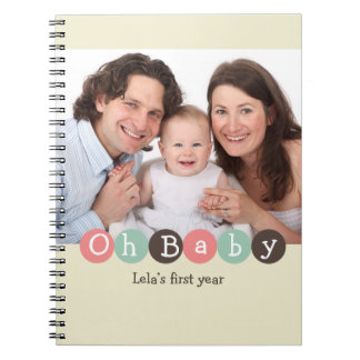 Oh Baby eerste jaar familie ecru pastel dot journa Notitieboek