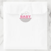 Oh Baby Elephant - Sticker Invitation Baby shower  (Sac)