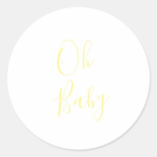 Oh Baby Envelope Ronde Sticker (Voorkant)