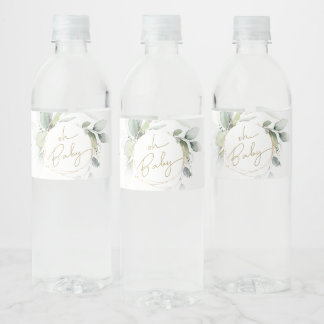 Oh Baby Eucalyptus Baby shower Waterfles Etiket