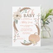 Oh Baby Fall Citrouille Douche Invitation (Debout devant)