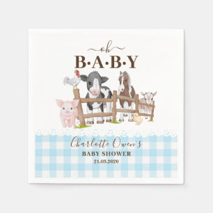 Oh Baby Farm Animals Barnyard Baby shower Napkins Servet