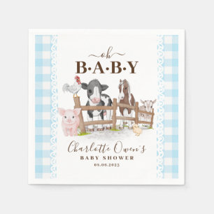 Oh Baby Farm Animals Barnyard Baby shower Napkins Servet
