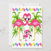 Oh Baby Flamingo Douche / Adoptie Uitnodiging (Voorkant)