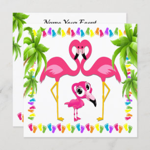 Oh Baby Flamingo Uitnodiging