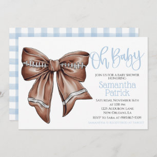 Oh Baby! Football Coquette Boy Baby shower Kaart