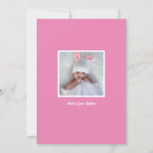 Oh Baby! Geboorteaankondiging in roze Save The Date (Achterkant)