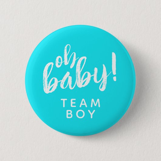 Oh Baby Gender onthulling Team Boy Button (Voorkant)