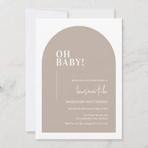 Oh Baby Genderneutraal minimaal Arch Baby shower Kaart