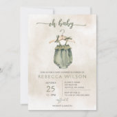 Oh Baby Genre Neutre Boho Baby shower Invitation (Devant)