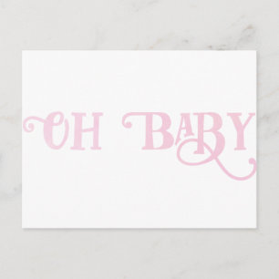 Oh Baby Gepersonaliseerd roze meisje Briefkaart