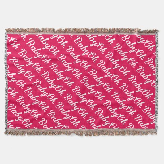 Oh Baby Gepersonaliseerd roze meisje Deken (Voorkant)