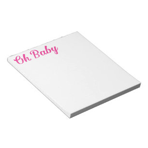 Oh Baby Gepersonaliseerd roze meisje Notitieblok