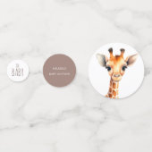 Oh Baby Giraffe Baby shower Confetti (Achterkanten)