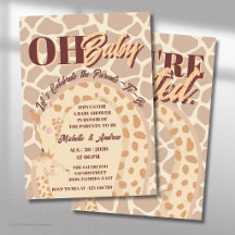 Oh Baby Giraffe Baby Shower Safari Thema