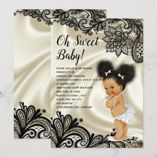 Oh Baby Girl Black Lace & Ivory Kaart