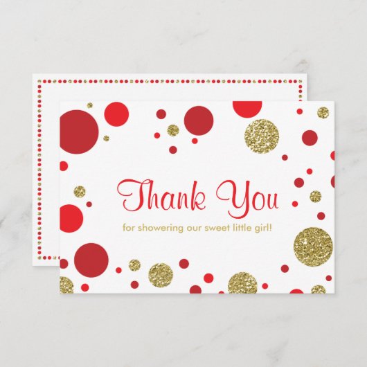 Oh Baby Girl, Carte de remerciements, Parties scin (Devant / Derrière)