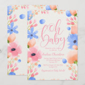 Oh Baby Girl Invitation (Devant / Derrière)