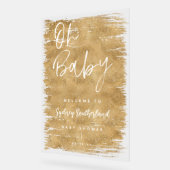 Oh Baby Gold Brush Stroke Script Baby shower (Angle)