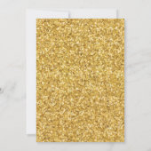 Oh Baby! Gold Glitter Baby shower Invitation Kaart (Achterkant)
