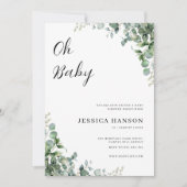 Oh Baby Green Shower Invitation Modèle (Devant)