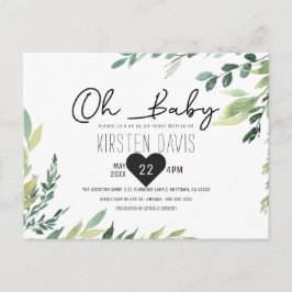 Oh Baby Greenery Baby shower Gender Neutral Briefkaart