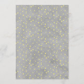 Oh Baby Gris et Baby shower Jaune carte de souhait (Dos)